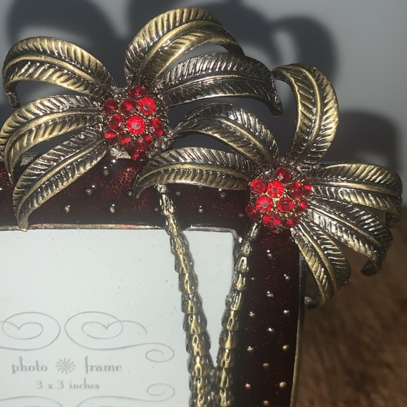 Jeweled Flamingo & Palms Photo Frame 3x3 - Picture 3 of 5